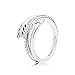 Pandora Wrap-Around Arrow Ring - Sterling Silver Ring for Women - Layering or Stackable Ring - Gift for Her - Sterling Silver with Clear Cubic Zirconia - Size 6