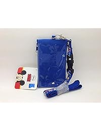 Llavero Disney con portador de identificación y monedero, Mickey Azul