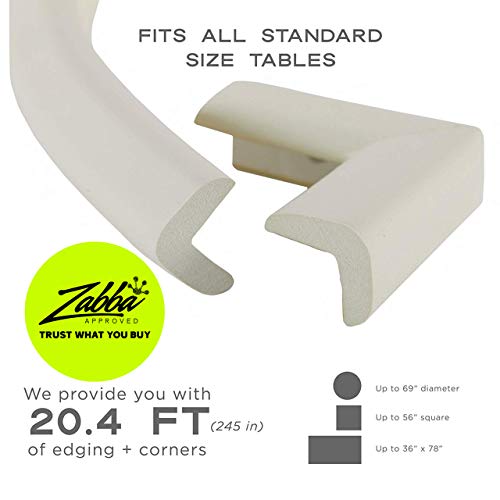 Bebe-Earth-Baby-Proofing-Edge-and-Corner-Guard-Protector-Set-Safety-Bumpers-Child-Proof-Furniture-and-Tables-Pre-Taped-Bumper-Corners-204-feet-and-8-Corners-Oyster-White
