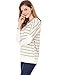 Allegra K Women's Dolman Sleeves Paneled Stripes Loose Tunic Top Brown XL