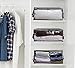 Storage Bag Organizers, Clothing Storage Containers for Clothes, Sweater, Blanket, Pillows, bedding in Bedroom, Closet, 3 Piece Set(Grey)