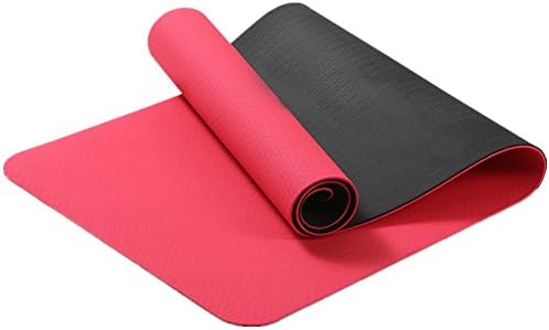 TOPTINA 1/4-inch Thick High Density TPE yoga mat with carrying strap,eco friendly non slip exercise yoga mat , Pilates Exercise mat