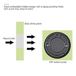 uxcell Flush Pull Ring Handle 40.5x11mm, Plane