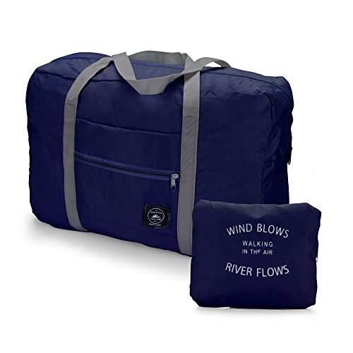 Foldable Duffle Bag 24L - Lightweight Overnight Holdall Bag for Women Men - Waterproof Travel Duffle Handbag Shoulder Storage Bag for Sports Camping