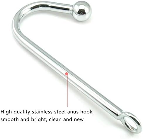 Eata11-Anale Mini Portable Stainless Steel Solid Metal Hook B@ütt Plùg Massage for Woman Men (Silver2)