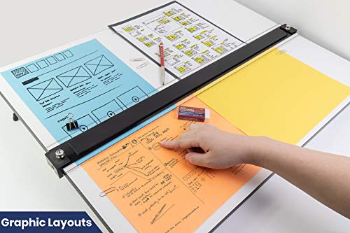 drafting board with parallel bar