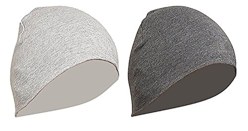 Gajraj Unisex Cotton Helmet Caps – Pack of 2 (Grey & Light Grey)