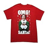 Elf ''OMG! Santa!'' Men's Graphic Tee T-shirt