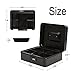 Safe Cash Box With Combination Lock, Decaller Medium Double Layer Cash Box with Money Tray Locking Storage Box, 9 4/5