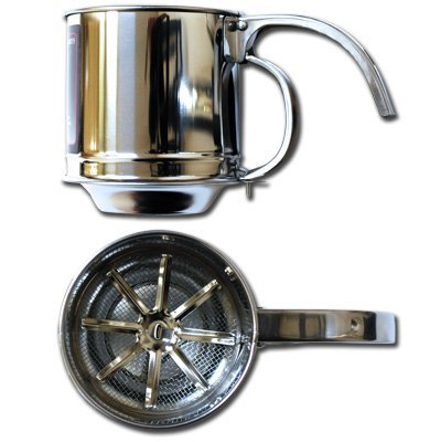 Al-de-chef flour sifter - 1 cup capacity - stainless st…