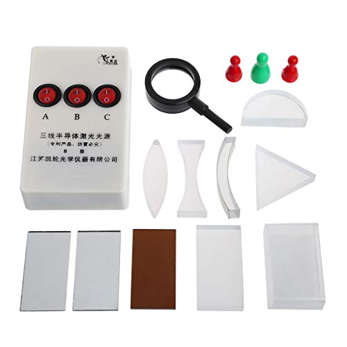 Optical Concave Convex Lens Prism Set Physical Optical Kit Laboratory Equipment - Thumbnail 4