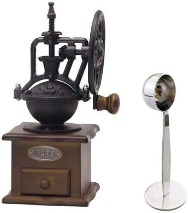 Manual Coffee Grinder Vintage Style Wooden Coffee Grinder Roller Grain Mill Hand Crank Coffee Grinders (H2)