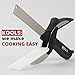 kools Food Chopper - Clever Stainless Steel Knife with Cutting Board Built-in – Use for Quick and Easy Cutting in Your Kitchen and on Picnics as Food Scissors - Vegetable Slicer - Fruit Cutter