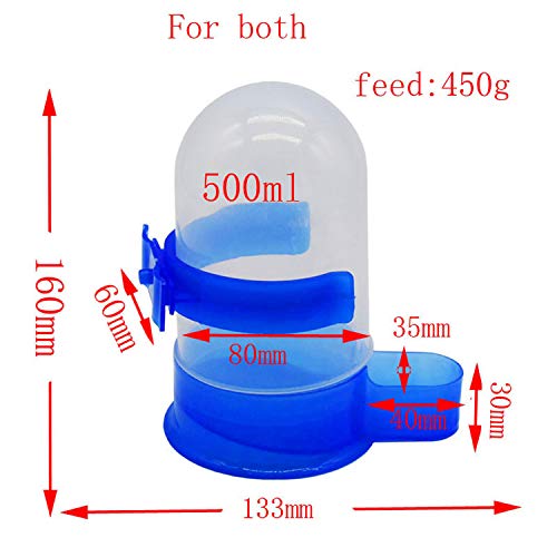 Jim-Hugh Bird Feeding Feeder Automatic Drinker Food Container Pigeons Water Dual Use Parrot Pet Supplies