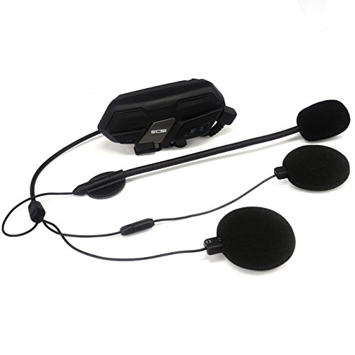 SCS ETC S-2 Motorcycle Helmet Bluetooth Headset, Motor Bluetooth Helmet Headset, Handsfree Wireless Helmet Communication, Interphone Helemt Headset for Motorbike Skiing