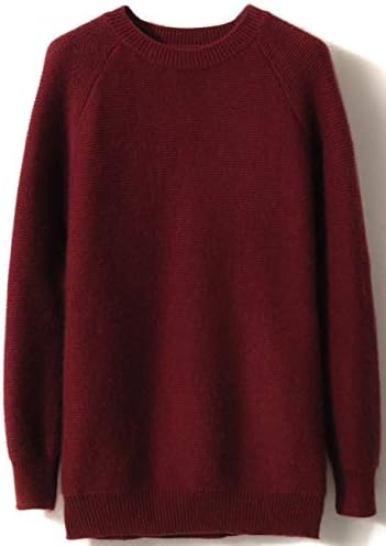 LONGMING Women's Winter Cashmere Knitted Crewneck Long Sleeve Warm Wool Pullover Sweater
