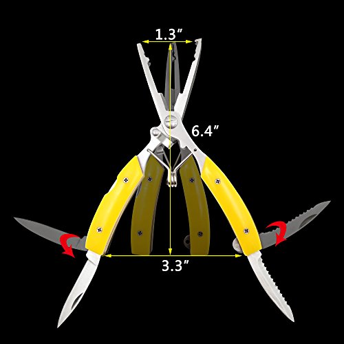 Angelzange, Edelstahl, Fischschnurschneider, Fischhaken-Entferner, Fischhalter, Salzwasser/Süßwasser-Angeln, Multi-Tools – Bild 4
