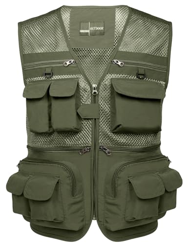 Flygo Mens Summer Outdoor Work Safari Fishing