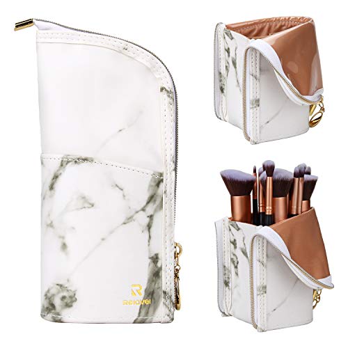 Marble Makeup Brush Holder Makeup Brush Case Organizer Travel Makeup Brush Pouch Stand-up Foldable Portable Makeup Artist Storage Bag for Women 1 Marble Makeup Brush Holder Makeup Brush Case Organizer Travel Makeup Brush Pouch Stand-up Foldable Portable Makeup Artist Storage Bag for Women
