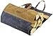 MYFIREPLACEDIRECT Firewood Carrier Waxed Canvas Log Wood Carrying Bag Durable Handles Firepalce Wood Bag Fireplace Stove Accessories Extra Large Firewood Holder