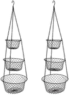Lifang 3 Tier Hanging Fruit Basket 2 pcs