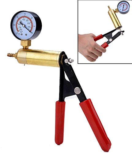 2-in-1 Brake Fluid Bleeder & Vacuum Pump Test Tuner Kit - Hand Held Manual Vacuum Gauge Pump Tool Kit with Gauge for Automotive by Jecr