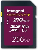 Integral Momentum I 256GB SDXC V30 U3 Card – 210MB/s Read, 180MB/s Write