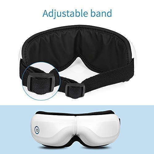 Bromose Wireless Foldable Rechargeable Eye Massager，Intelligent Mode One-Click Operation Eye Massager,Wireless Bluetooth Music Therapy Stress Relief for Eye Care BestGift