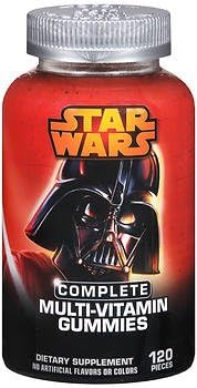 Star Wars Complete Multivitamin Dietary Supplement Gummies Mixed Berry, Raspberry &amp; Pineapple - 120 Ct, Pack of 2