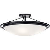 Kichler 23.25 inch 4 Light Semi Flush Black