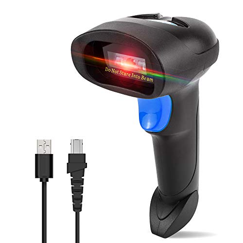 NETUM Wired Barcode Scanner USB Barcode Imager 2D Automatic Barcode Reader Handhold Bar Code Scanner with USB Cable for Laptops, Computers, Cashier, POS