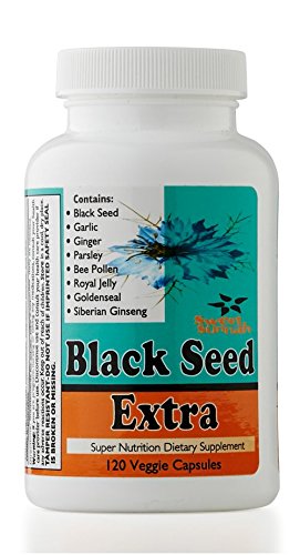Sweet Sunnah Black Cumin extra nutritional Herbal Blend with Garlic, Ginger And, Siberian Ginseng Veggie capsule - Thumbnail 4