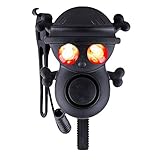 T-TOPER Ultra Loud 4 Modes Skull Electric Bike Horns with 2 Warning Light