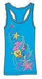 Nickelodeon Spongebob Square Pants Girls Pajama Tank Top Dress - Aqua Blue L