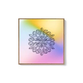 Framed Canvas Wall Art for Living Room, Bedroom Snowflake Theme Canvas Prints for Home Decoration Ready to Hang - 16x16 inches