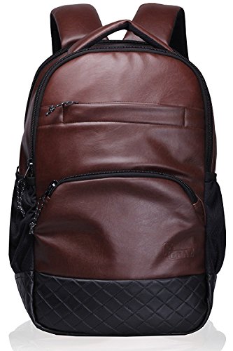 stylish Genuine Leather Backpack Laptop Bag Travel Rucksack Schoolbag Shoulder Daypack for Men