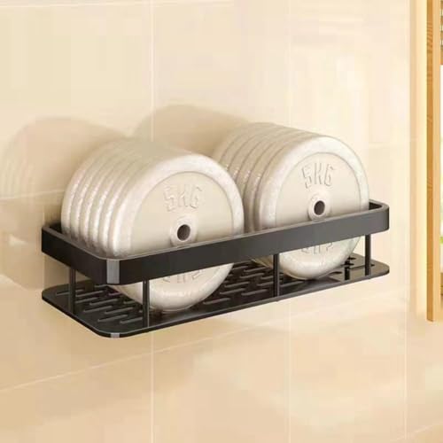 Shower Caddy Shelf 2 Pack - Thickened Upgraded Version, Adhesive Black Bathroom Rack - No Drilling Wall Mounted, Rustproof Organizer for Bathroom, Toilet, Kitchen