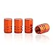 Orange Godeson Aluminum Tire Valve Stem Cap with Hexgon Style, 4 Pcs/Set, Aluminum Tire Wheel Stem Air Valve Caps for Auto Car Motorcycle Bicycle