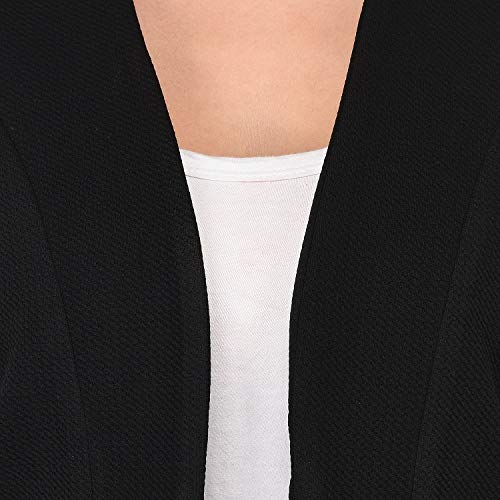 tendif black polyester bubble lycra blazer (3336)