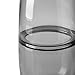 CASAMOTION Optic Hand Blown Solid Color Art Glass Vase, Gift Boxed, Grey, 12 Inch