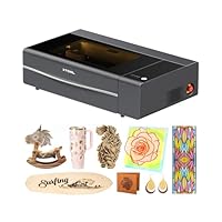 xTool P2S 55W CO2 Laser Cutter, Smart Desktop CO2 Laser Engraver and Cutter Machine, Dual Smart 16MP Cameras, 3D Curved Cylinder Engraving, Create with Wood and Metal Acrylic Glass Fabric Leather