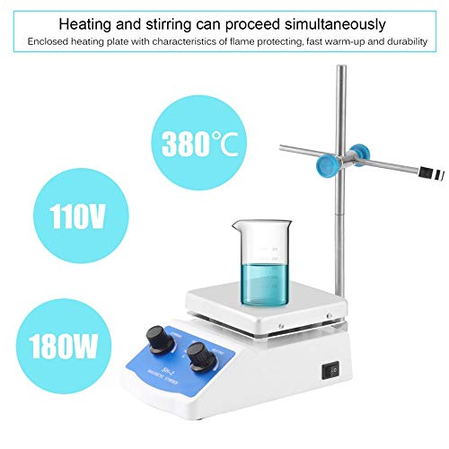 Belovedkai Magnetic Stirrer, Heating Hot Plate Magnetic Mixer Dual Controls 1000ML Lab Laboratory Equipment