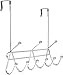 Utopia Home Over the Door Hook Rack Organizer - 9 Hooks - Ideal for Coats, Hats, Robes and Towels - Chrome Finishing
