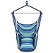 Lovinland Portable Hammock Chair, Hanging Chair Rope Swing Cotton Patio Yard Porch Sky Chair with Pillows for Indoor Outdoor Use