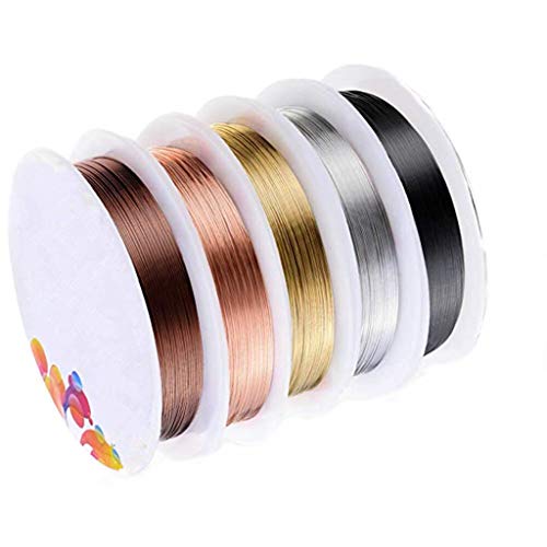 Kasmena 5 Rolls Jewelry Beading Wire,for Jewelry Making Supplies and Jewelry Repair,5 Assorted Colors - Thumbnail 5