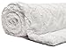 Chanasya Super Soft Fuzzy Fur Faux Fur Cozy Warm Fluffy Beautiful Geometric Pattern Plush Sherpa White Fur Microfiber Throw Blanket (50