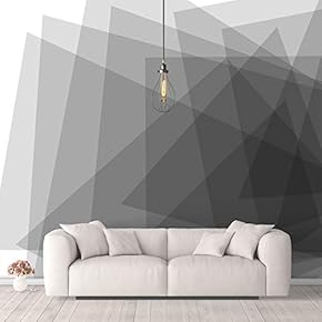 Wall Murals for Bedroom Abstract Geometricf Black and White Removable Wallpaper Peel and Stick Wall Stickers - 66x96 inches