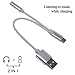 Yeworth 2 in 1 Type C to 3.5mm Female Audio AUX Cable with USB Charge Adapter Sync Data for Motorola Moto Z, Letv Le Pro 3 - Silver