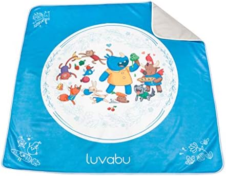 Splat Mat for Under Highchair - 51" Washable Waterproof Floor Protector Antislip - Portable Play Covering for Arts and Crafts and Table Cover for Feeding Baby - Food Party Edition
