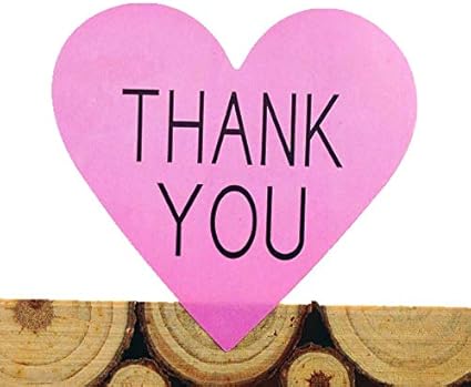 Amazon Co Jp 1000pcs Lot Pheartありがとうデザインギフトパッケージデコレーションステッカー Office Products